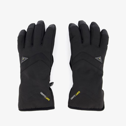Dames softshell skihandschoenen zwart
