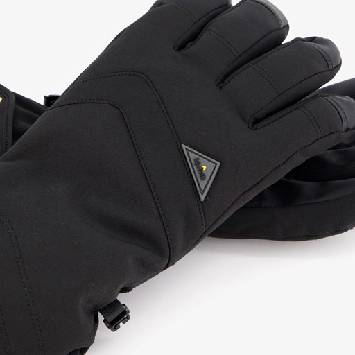 Dames softshell skihandschoenen zwart
