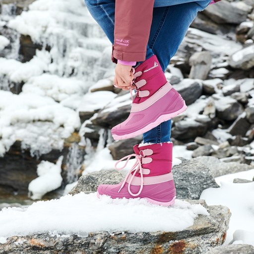 Gevoerde kinder snowboots roze