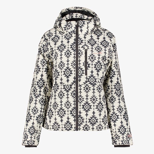 Dames ski-jas met print zwart wit