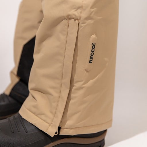 Heren skibroek met bretels beige