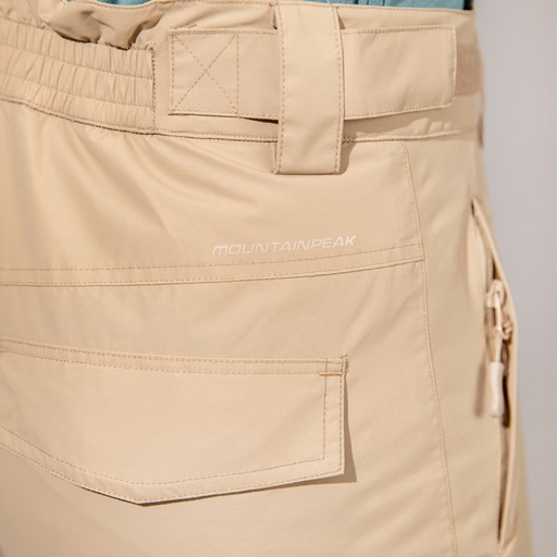 Heren skibroek met bretels beige