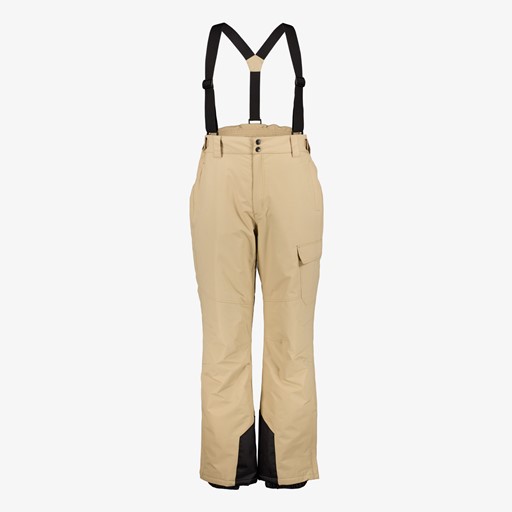 Heren skibroek met bretels beige