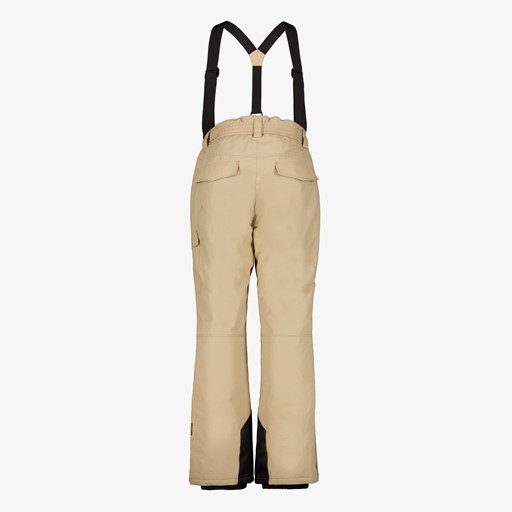 Heren skibroek met bretels beige