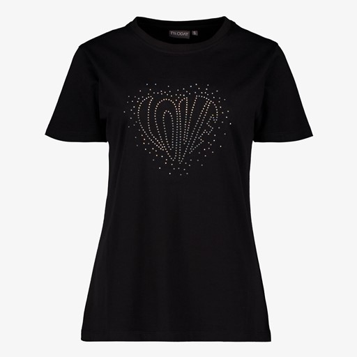 Dames T-shirt met strass steentjes