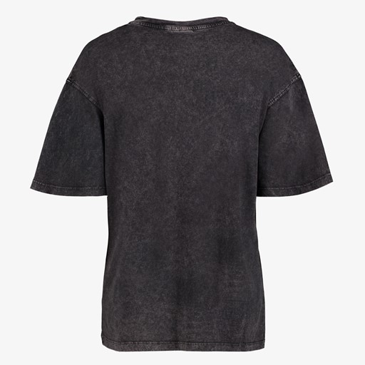 Dames T-shirt met acid wash en print