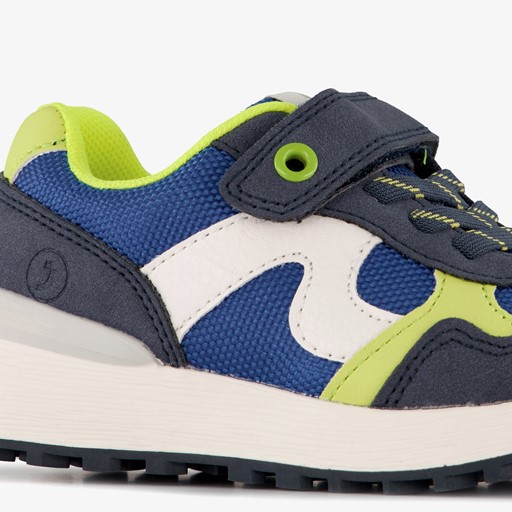 Jongens sneakers blauw geel
