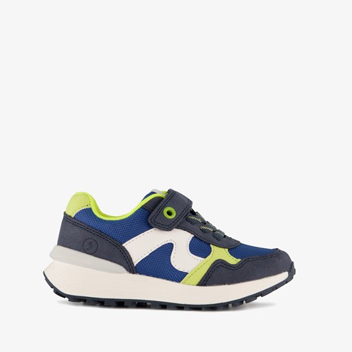 Jongens sneakers blauw geel