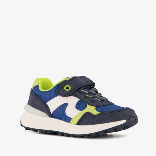 Jongens sneakers blauw geel