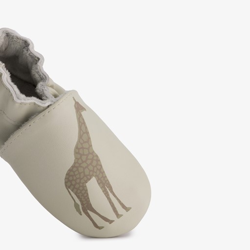 Leren babyschoenen met dieren