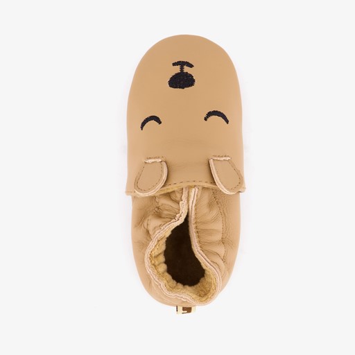 Leren babyschoenen met berensnuitje