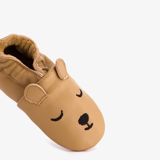 Leren babyschoenen met berensnuitje