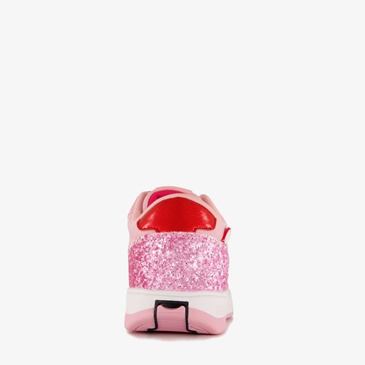 Meisjes sneakers met wieltjes roze