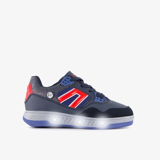 Jongens sneakers met wieltjes blauw