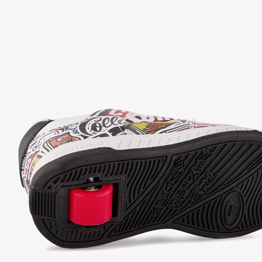 Jongens sneakers met wieltjes wit