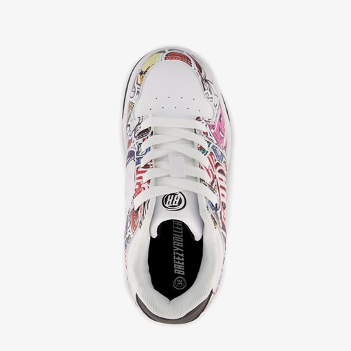 Jongens sneakers met wieltjes wit