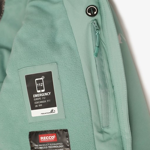 Heren softshell ski-jas lichtblauw