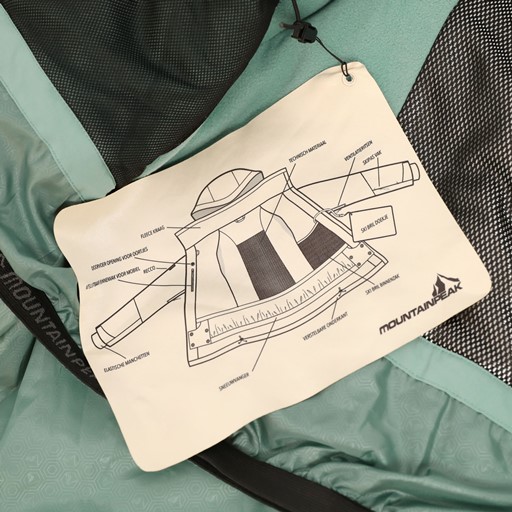 Heren softshell ski-jas lichtblauw