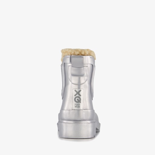 Gevoerde kinder regenlaarzen zilver