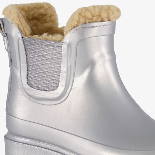 Gevoerde kinder regenlaarzen zilver