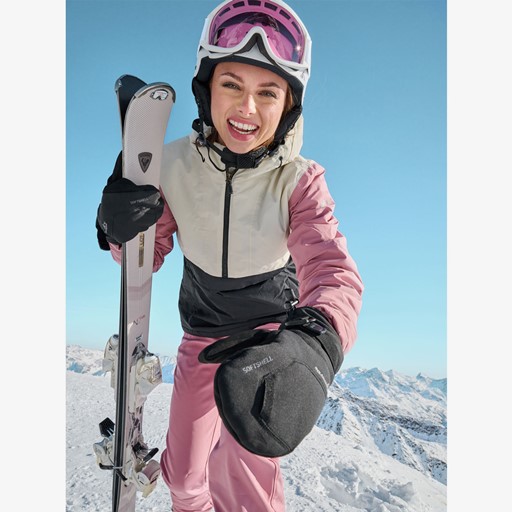 Dames anorak ski-jas roze beige