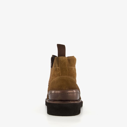 Leren heren veterboots cognac