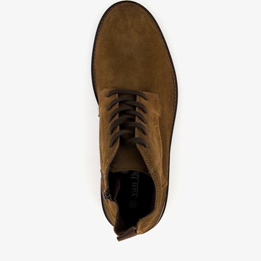 Leren heren veterboots cognac