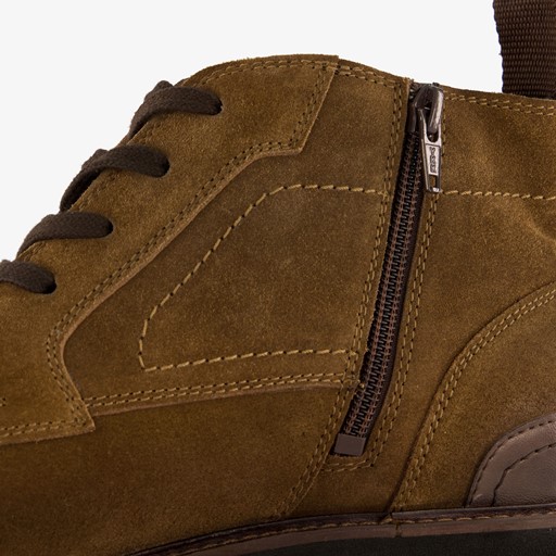 Leren heren veterboots cognac