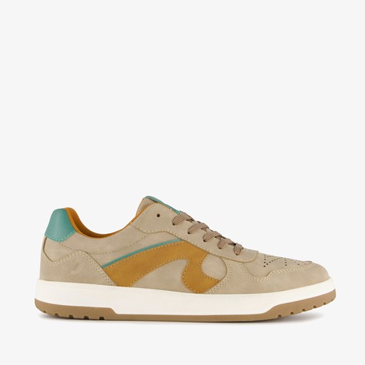 Heren sneakers beige groen