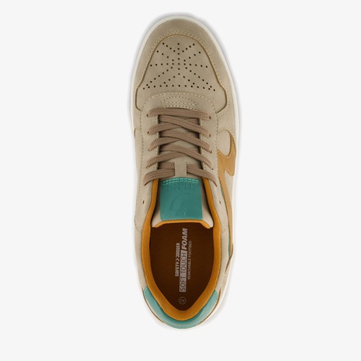 Heren sneakers beige groen