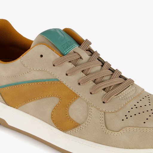 Heren sneakers beige groen