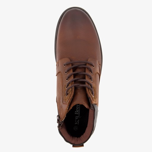 Leren heren veterschoenen bruin