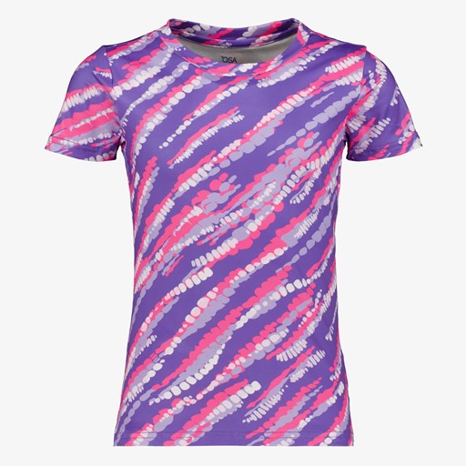 Dry meisjes sport T-shirt paars met print