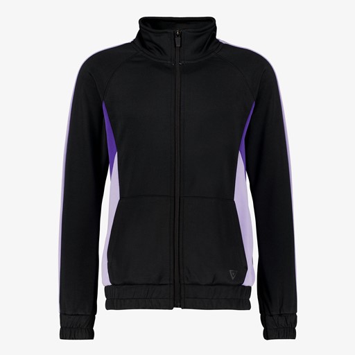 Meisjes trainingsvest zwart paars