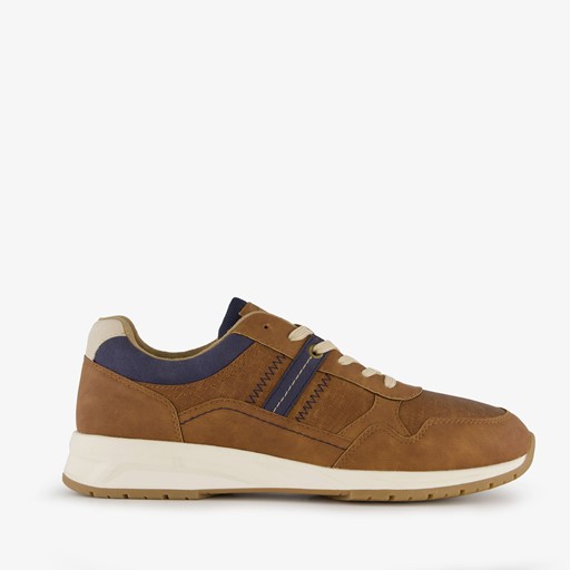 Heren sneakers bruin blauw