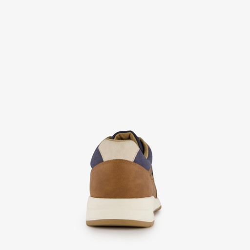 Heren sneakers bruin blauw