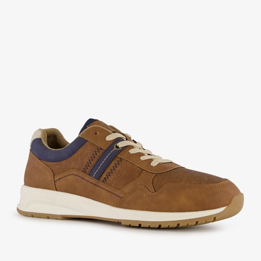 Heren sneakers bruin blauw