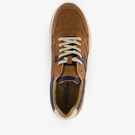 Heren sneakers bruin blauw