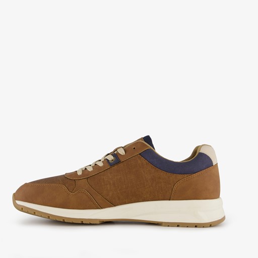 Heren sneakers bruin blauw