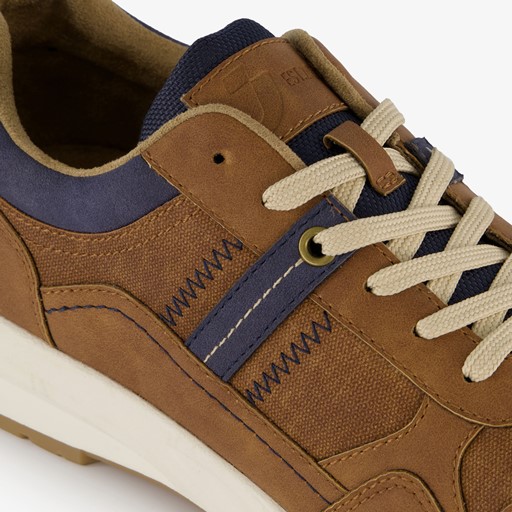 Heren sneakers bruin blauw