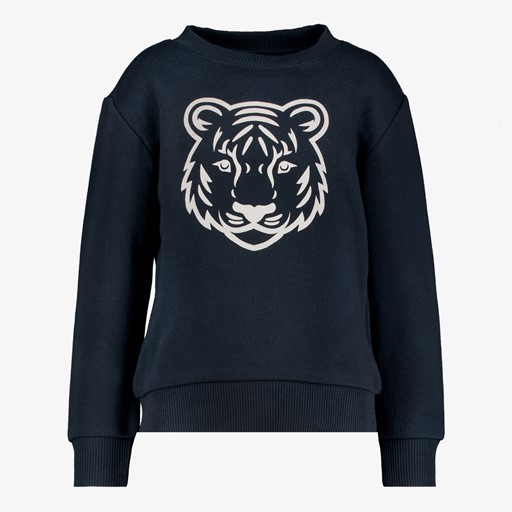 Jongens sweater blauw met tijger