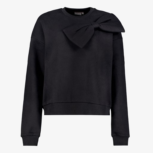 Dames trui met strik zwart