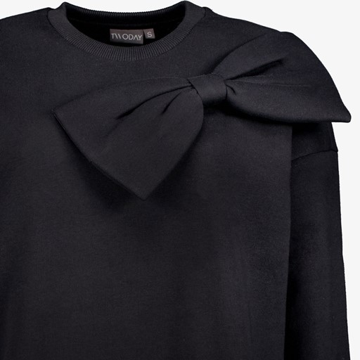 Dames trui met strik zwart
