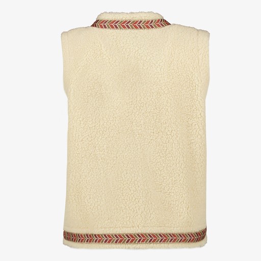 Dames teddy gilet met borduursels