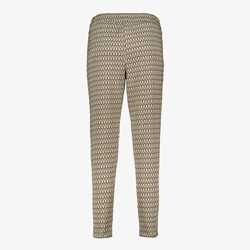 Dames broek met print beige