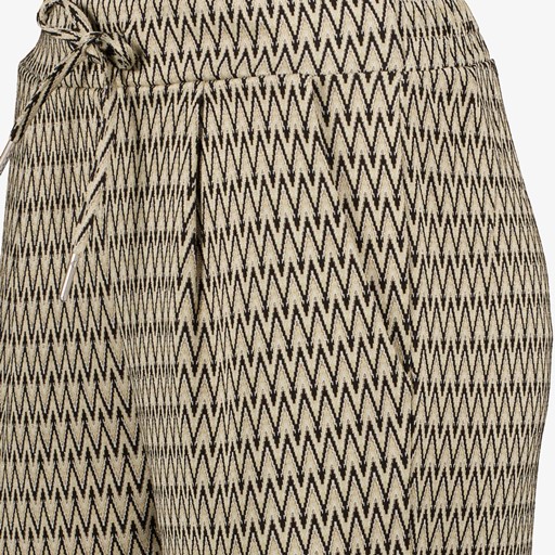 Dames broek met print beige