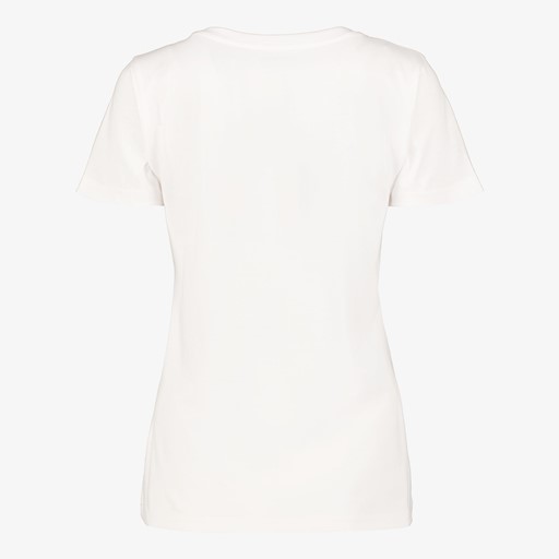 Dames T-shirt met luipaardprint wit