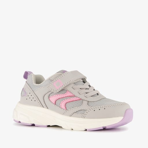 Meisjes sneakers grijs roze