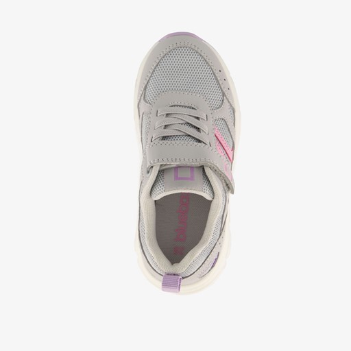 Meisjes sneakers grijs roze