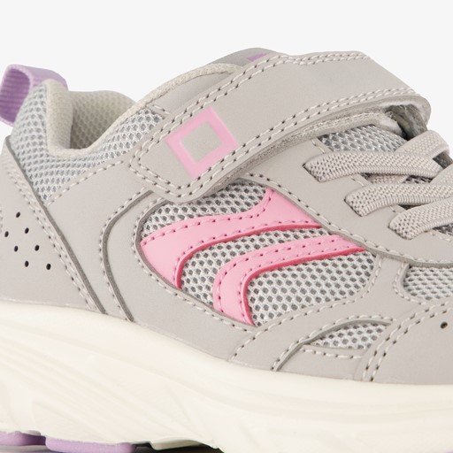 Meisjes sneakers grijs roze